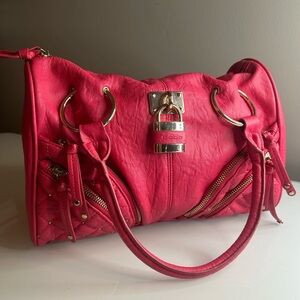 Bebe- Pink leather shoulder bag